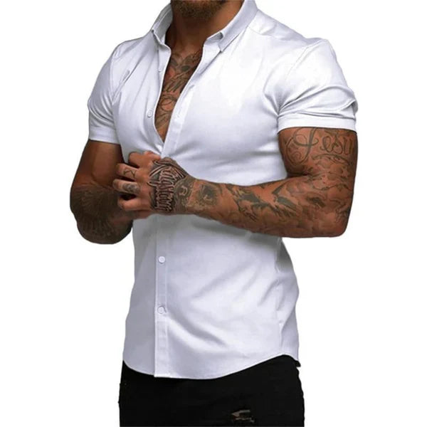 Slim Fit EasyFit™ Overhemd – Stijl en Comfort met 4D Stretch Technologie