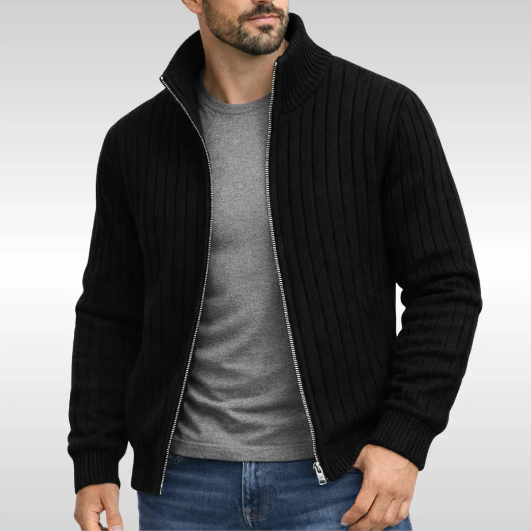 Monarch Wear | Stijlvol Klassiek Vest met Rits – RibbedWarm™