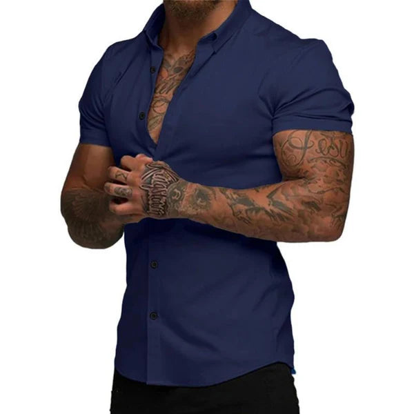 Slim Fit EasyFit™ Overhemd – Stijl en Comfort met 4D Stretch Technologie