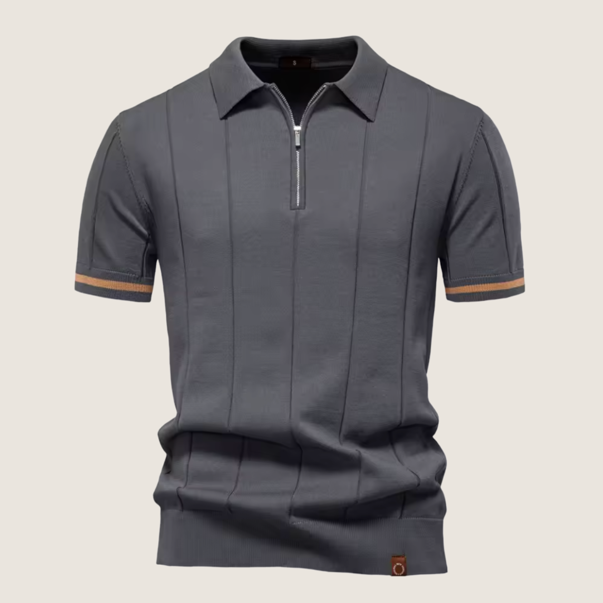 Monarch slim-fit heren polo met rits – Minimalistische stijl en comfort voor elke gelegenheid