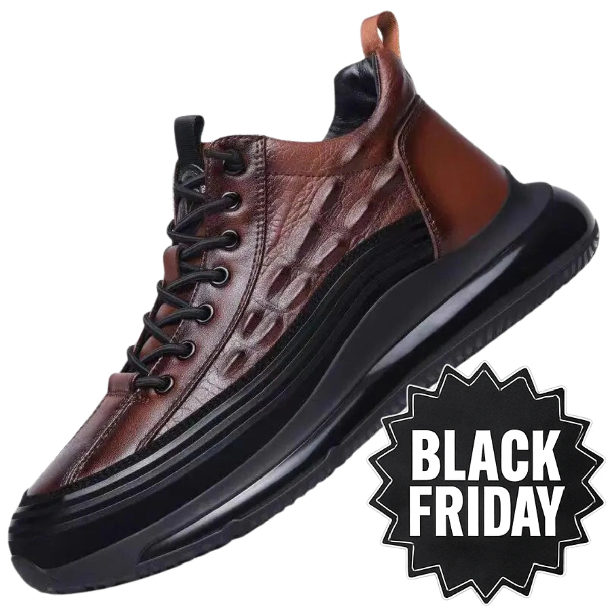 Chaussures de loisirs italiennes en crocodile imprimé avec coussin d'air pour hommes - Croc™ - [BLACK FRIDAY] - [ACHETÉZ 1, RECEVÉZ 2 GRATUIT]