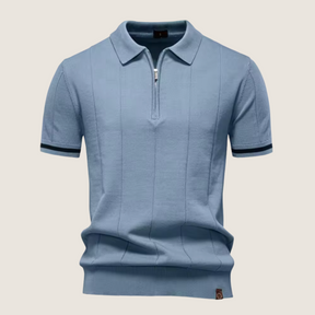 Monarch slim-fit heren polo met rits – Minimalistische stijl en comfort voor elke gelegenheid