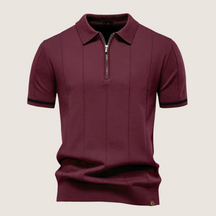 Monarch slim-fit heren polo met rits – Minimalistische stijl en comfort voor elke gelegenheid