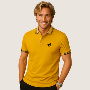 Monarch heren polo met contrasterende details
