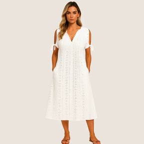 Monarch Sofie midi-jurk met kant – Casual elegantie