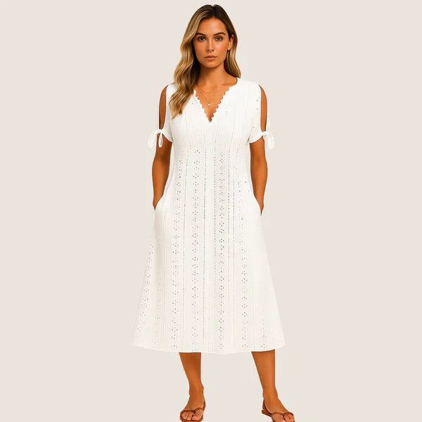 Monarch Sofie midi-jurk met kant – Casual elegantie