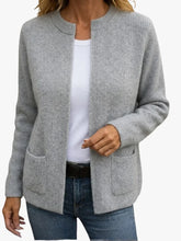 Colette | Warm gebreid vest met rits en zakken