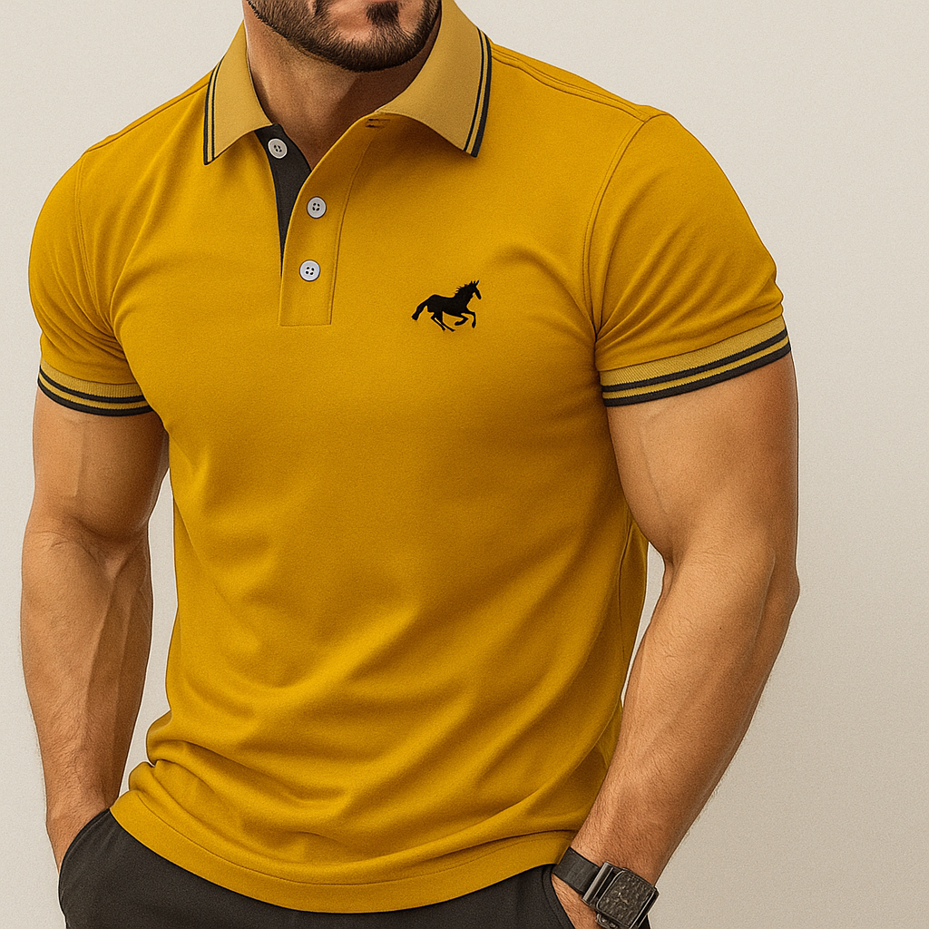 Monarch heren polo met contrasterende details