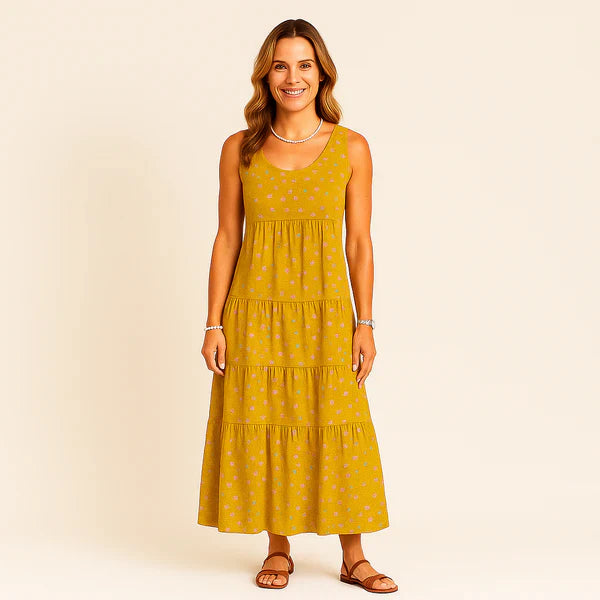 Monarch Lotte lange jurk – Zomerse florale elegantie