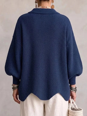 Victoire | Oversized Vest met Goudkleurige Knopen
