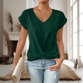 Reese | Dames Elegante V-Hals Gedraaide Zoom Blouse
