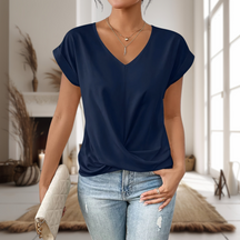 Reese | Dames Elegante V-Hals Gedraaide Zoom Blouse