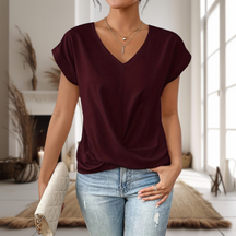 Reese | Dames Elegante V-Hals Gedraaide Zoom Blouse