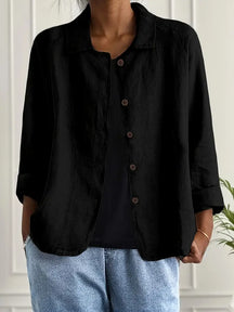 Chloe | Dames Casual Knoop Voorkant Lichtgewicht Jas