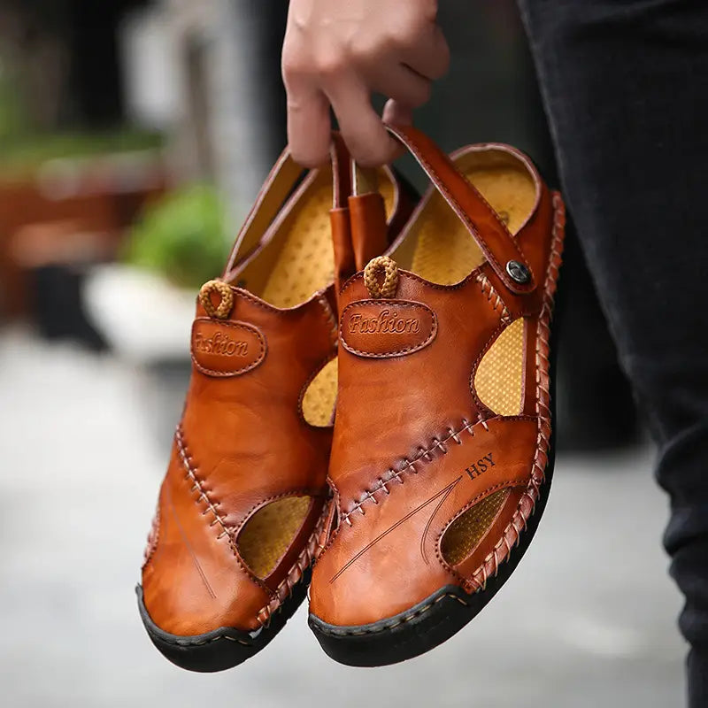 Sandales décontractées en cuir souple de haute qualité pour hommes - MonarchWay™