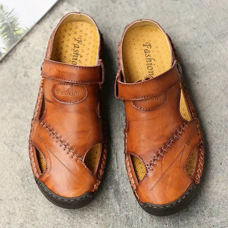 Sandales décontractées en cuir souple de haute qualité pour hommes - MonarchWay™