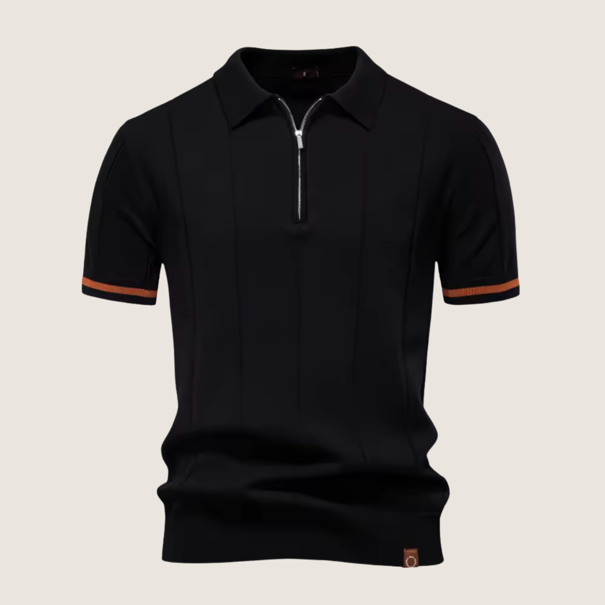 Monarch slim-fit heren polo met rits – Minimalistische stijl en comfort voor elke gelegenheid