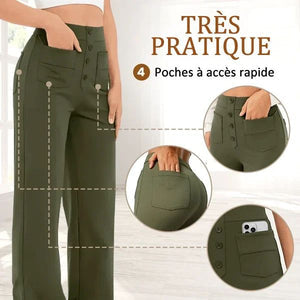Monarch Wear - Casual Rechte Pantalon met Hoge Taille