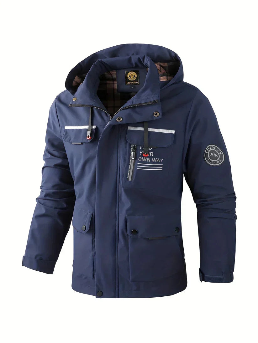 Chance | Heren Gewatteerde Thermische Cargo Jas met Capuchon