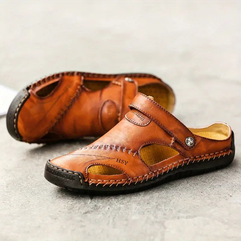 Sandales décontractées en cuir souple de haute qualité pour hommes - MonarchWay™
