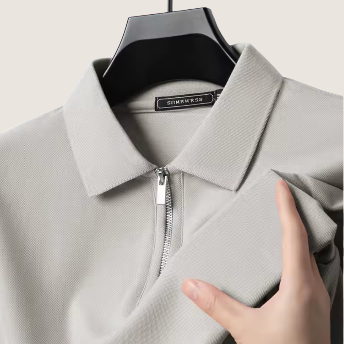 Monarch heren polo met rits – Moderne stijl en licht comfort