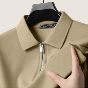 Monarch heren polo met rits – Moderne stijl en licht comfort