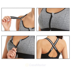 Haut de fitness d'entraînement réglable à soutien maximal - Bra