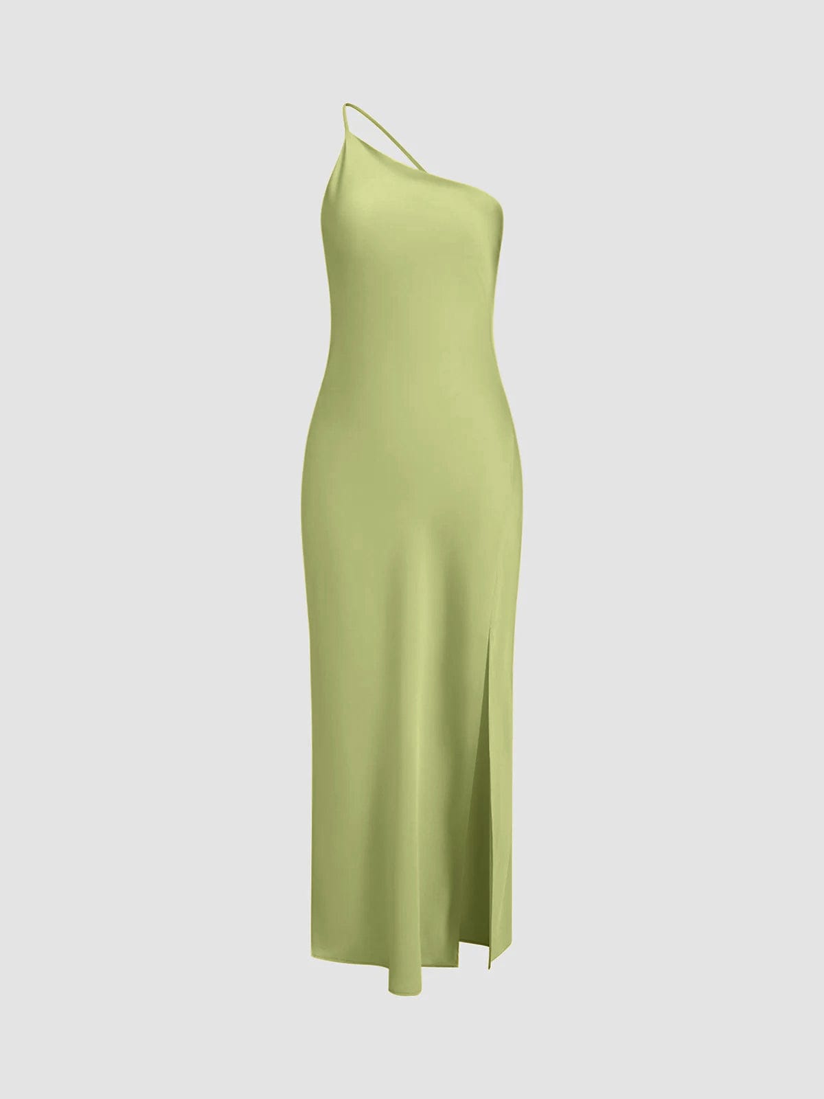 Katharina | Dames elegante mouwloze satijnen maxi-jurk met open rug