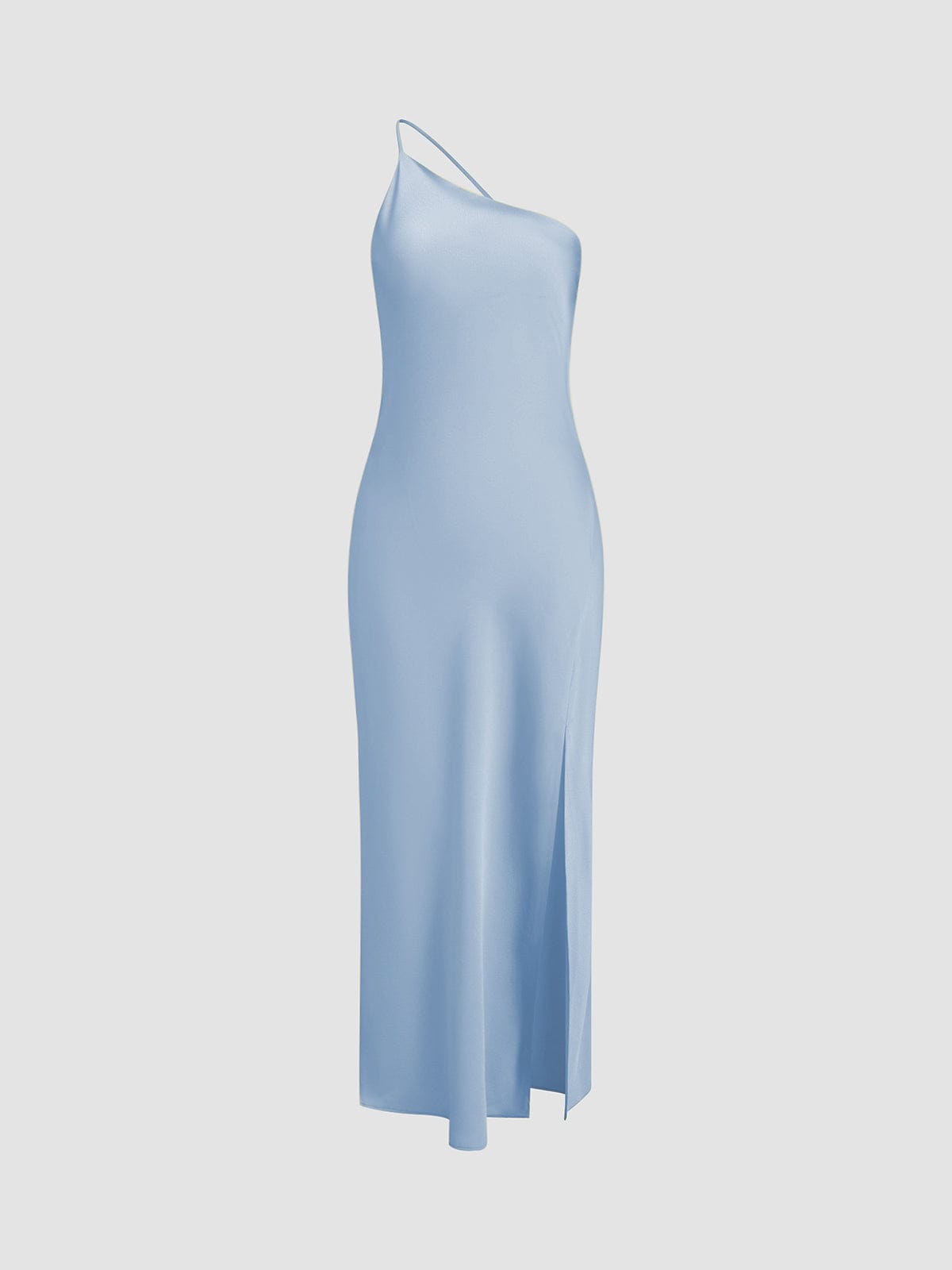 Katharina | Dames elegante mouwloze satijnen maxi-jurk met open rug