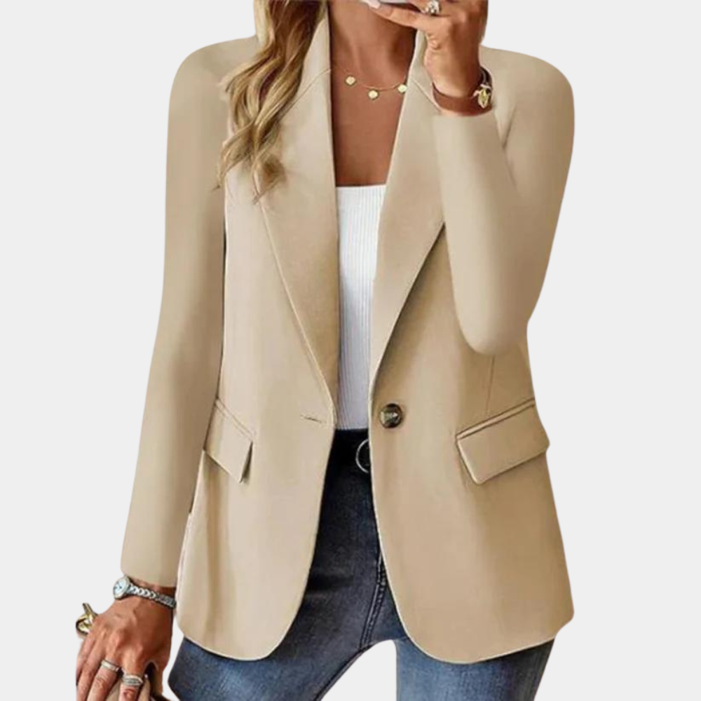 Penelope | Dames getailleerde blazer met enkele knoopsluiting