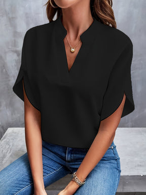 Lina | Dames lichtgewicht blouse met vloeiende stof en flatterende snit