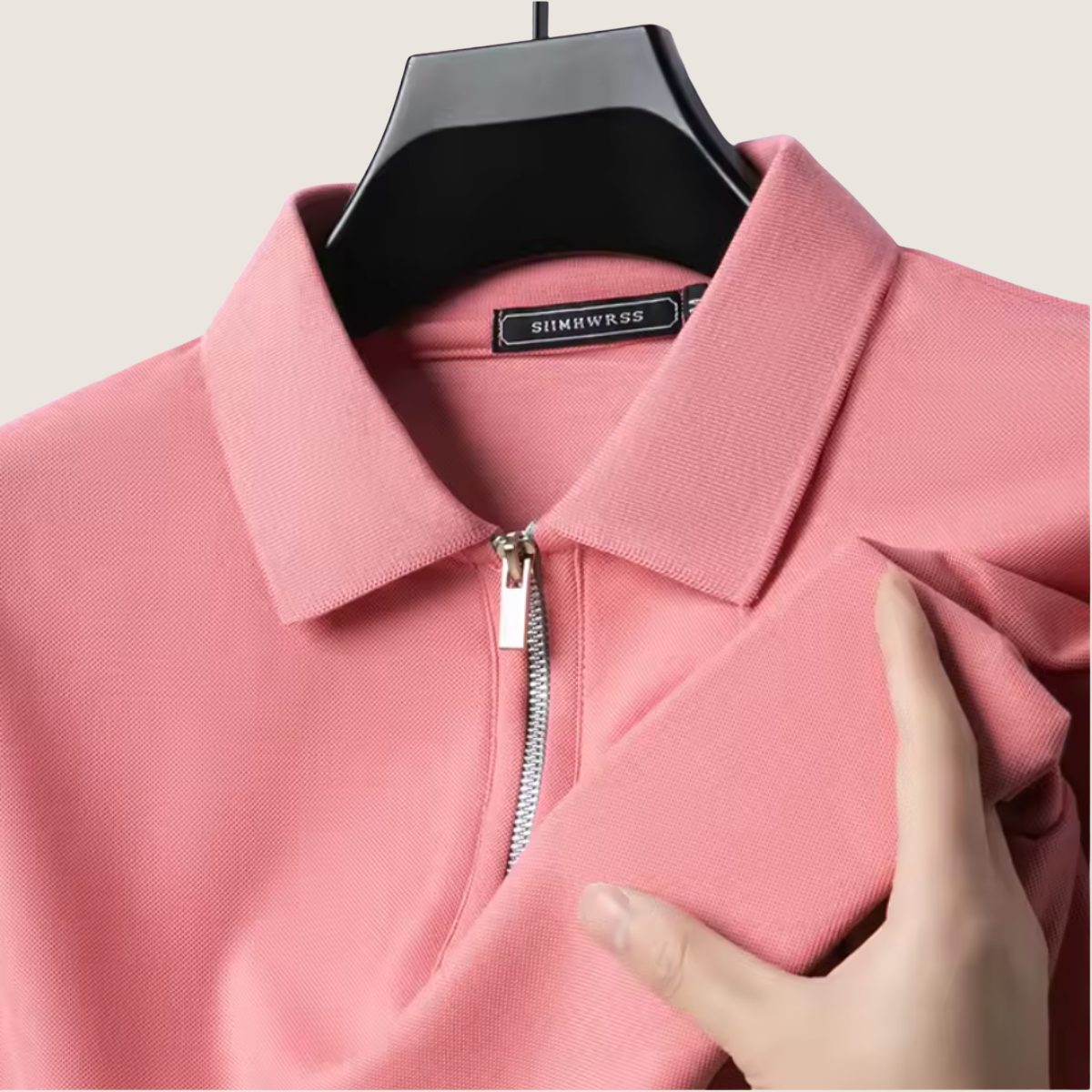 Monarch heren polo met rits – Moderne stijl en licht comfort