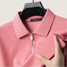 Monarch heren polo met rits – Moderne stijl en licht comfort