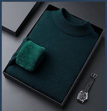 Monarch Wear - Dikke Kasjmiertrui voor Heren in Effen Kleur - Hoge Kwaliteit