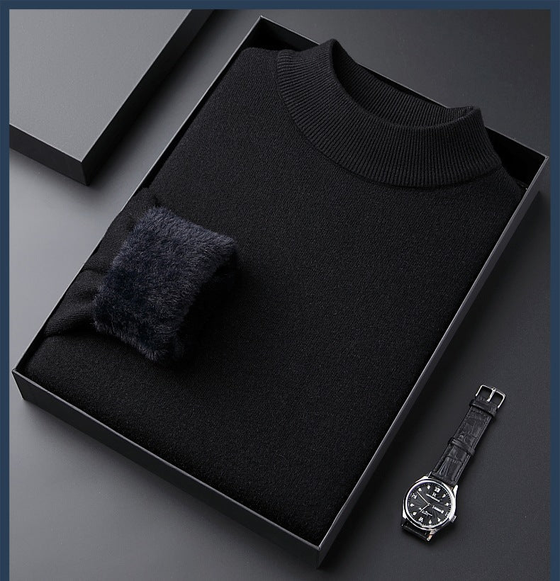 Monarch Wear - Dikke Kasjmiertrui voor Heren in Effen Kleur - Hoge Kwaliteit