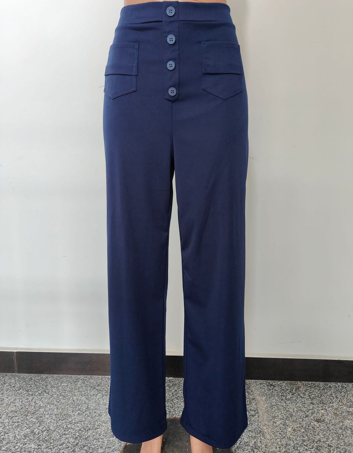 Monarch Wear - Casual Rechte Pantalon met Hoge Taille