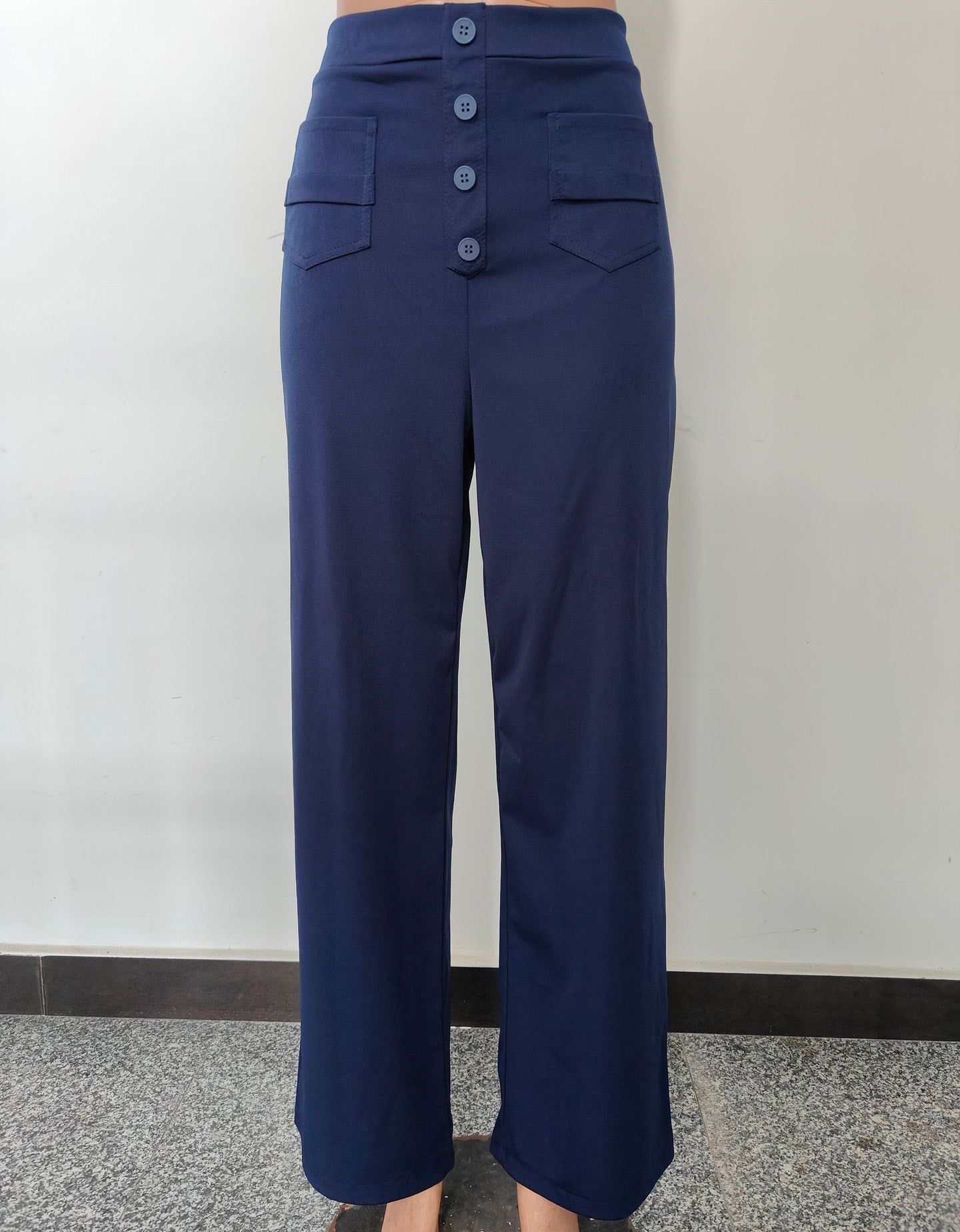 Monarch Wear - Casual Rechte Pantalon met Hoge Taille