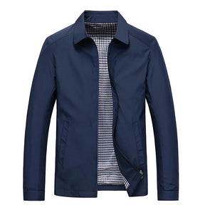William | Heren Minimalistisch Rits Voorzijde Casual Jas