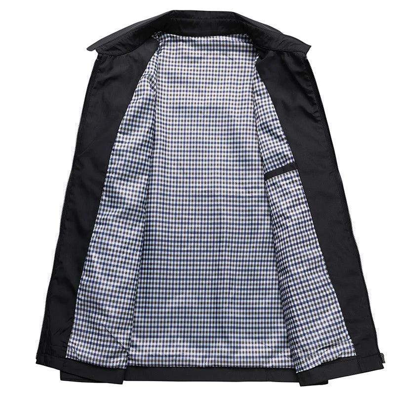 William | Heren Minimalistisch Rits Voorzijde Casual Jas