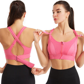 Haut de fitness d'entraînement réglable à soutien maximal - Bra