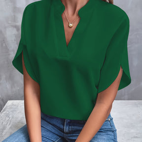 Lina | Dames lichtgewicht blouse met vloeiende stof en flatterende snit