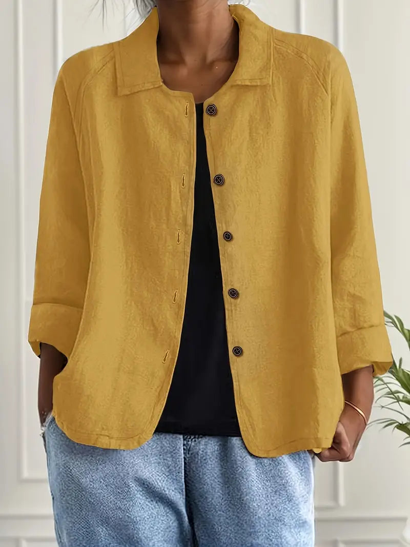 Chloe | Dames Casual Knoop Voorkant Lichtgewicht Jas