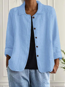Chloe | Dames Casual Knoop Voorkant Lichtgewicht Jas