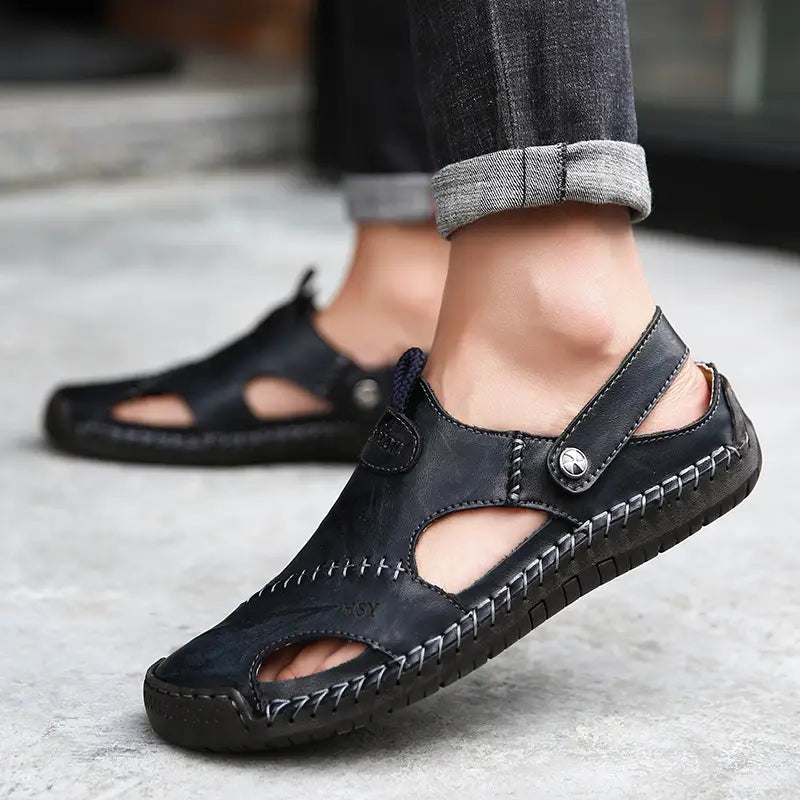Sandales décontractées en cuir souple de haute qualité pour hommes - MonarchWay™