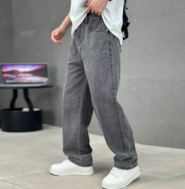 Drew | Heren Lente Losse Straight-Fit Denim Jeans