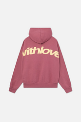 Nanda | Dames hoodie met ontspannen pasvorm en With love print