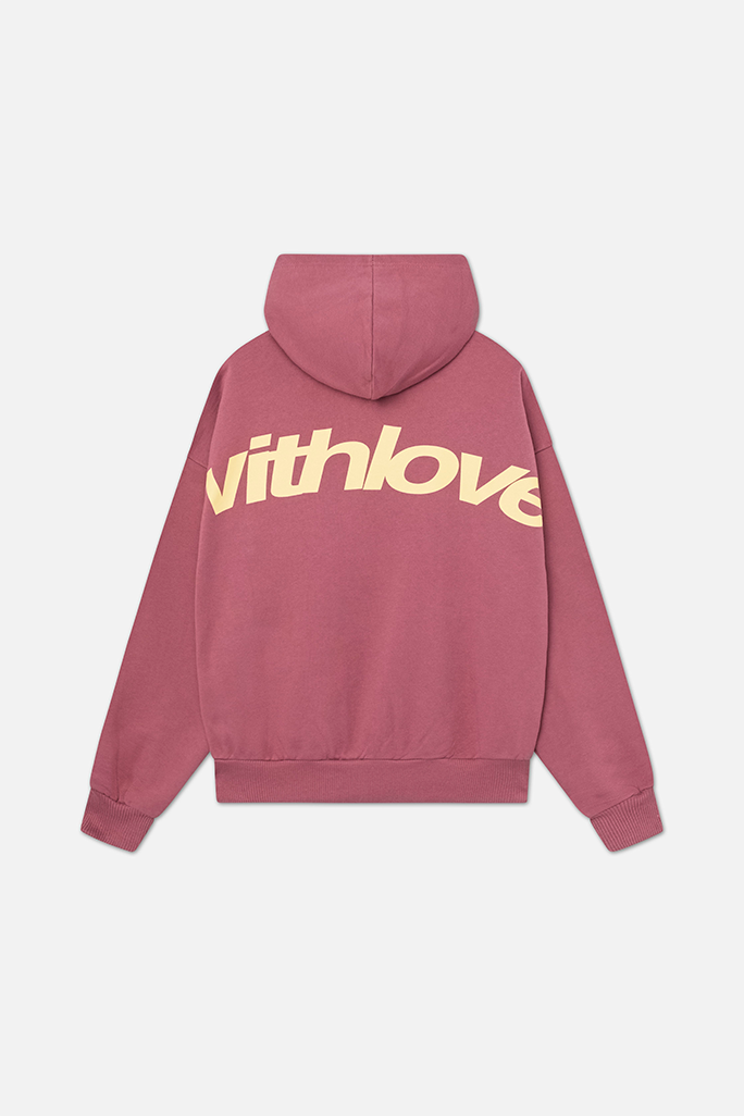 Nanda | Dames hoodie met ontspannen pasvorm en With love print