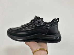 Chaussures de loisirs italiennes en crocodile imprimé avec coussin d'air pour hommes - Croc™