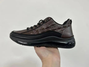 Chaussures de loisirs italiennes en crocodile imprimé avec coussin d'air pour hommes - Croc™