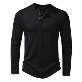 Oliver | Heren Casual Button Henley Shirt